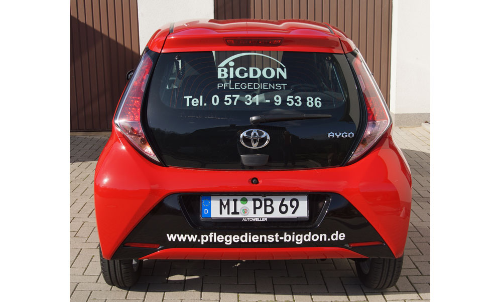 Werbeagentur Baurichter - Werbetechnik - Bigdon Pflegedienst Bad Oeynhausen