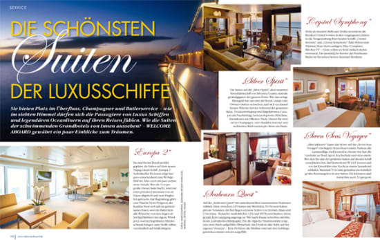 Suiten der Luxusschiffe
